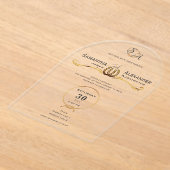 Rustieke Lucky Love Westerne schuur Hoefijzers bru Acryl Uitnodigingen (Laagn)