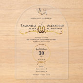 Rustieke Lucky Love Westerne schuur Hoefijzers bru Acryl Uitnodigingen (Voorkant)