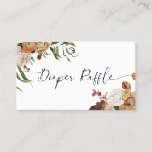 Rustieke Luier Raffle Baby shower Behuizing Kaart Visitekaartje (Voorkant)