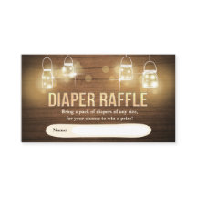 Rustieke Luier Raffle Kaart Houten verlichting pot