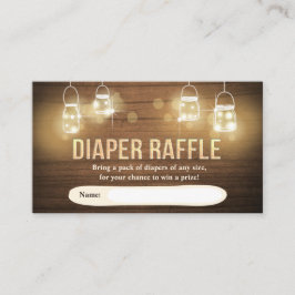 Rustieke Luier Raffle Kaart Houten verlichting pot