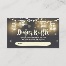 Rustieke Luier Raffle Kaart verlichting potten Ele