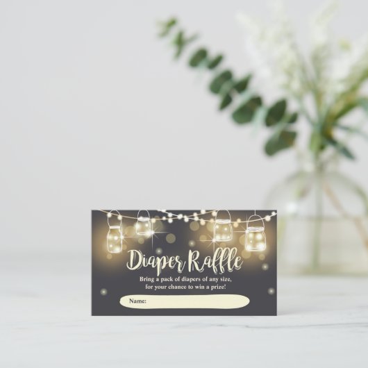 Rustieke Luier Raffle Kaart verlichting potten Ele (Staand voorkant)