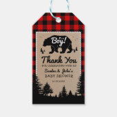 Rustieke Lumberjack Beer Adventure Baby shower Fav Cadeaulabel (Voorkant)