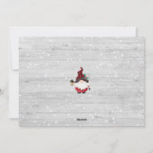 Rustieke Lumberjack Gnome Custom Foto Kerstmis Feestdagenkaart (Achterkant)