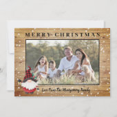 Rustieke Lumberjack Gnome Kerst Foto Feestdagenkaart (Voorkant)