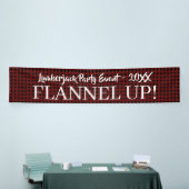 Rustieke Lumberjack Plaid Typography Custom Event Spandoek (Beurs)