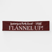 Rustieke Lumberjack Plaid Typography Custom Event Spandoek (Horizontaal)