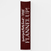Rustieke Lumberjack Plaid Typography Custom Event Spandoek (Verticaal)