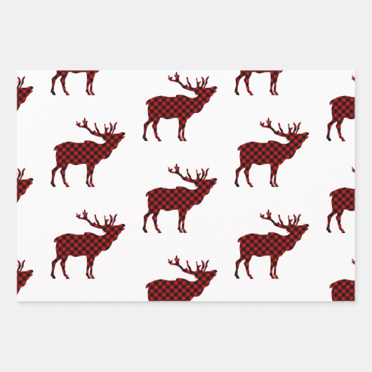 Rustieke Lumberjack Plaid Vakantie Inpakpapier Vel (Voorkant 3)