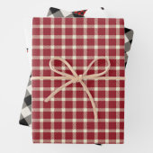Rustieke Lumberjack Plaid Vakantie Inpakpapier Vel (In situ)