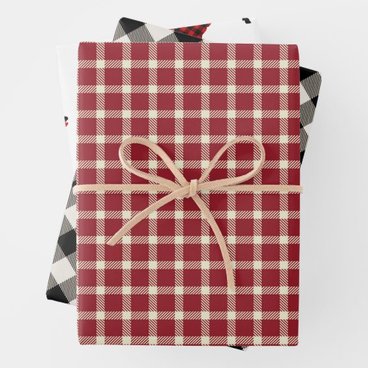 Rustieke Lumberjack Plaid Vakantie Inpakpapier Vel (In situ)