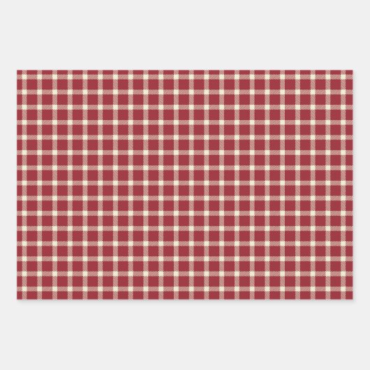 Rustieke Lumberjack Plaid Vakantie Inpakpapier Vel (Voorkant)