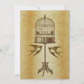 Rustieke Luxe Gouden Vintage Liefdesvogel Trouw Ui Kaart (Voorkant)