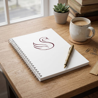 Rustieke luxe minimalistische zwaan hardcover noti notitieboek