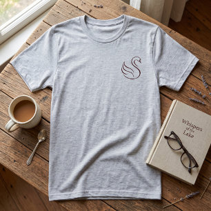 Rustieke luxe minimalistische zwanenkuif T-shirt