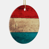 Rustieke Luxemburgse vlag Keramisch Ornament (Rechts)