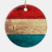 Rustieke Luxemburgse vlag Keramisch Ornament (Achterkant)