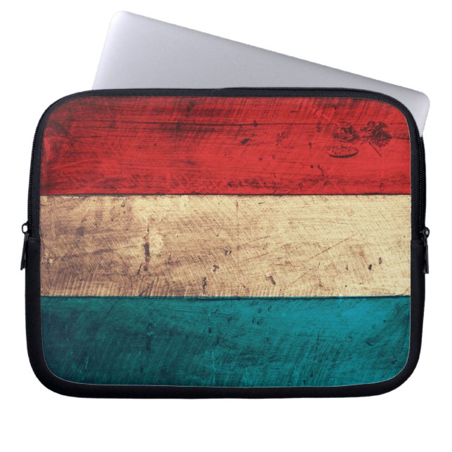 Rustieke Luxemburgse vlag Laptop Sleeve (Voorkant)