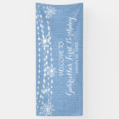 Rustieke maar dromerige Winter Wonderland Eerste V Spandoek (Verticaal)