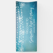 Rustieke maar dromerige Winter Wonderland Eerste V Spandoek (Verticaal)