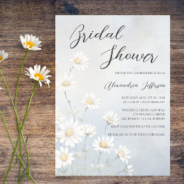 Rustieke Madeliefjes Bruidsuitnodiging  Kaart