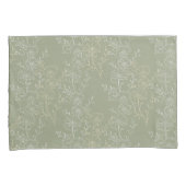 Rustieke madeliefjes op Sage Green, botanische lux Kussensloop (Voorkant-Rechts)