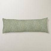 Rustieke madeliefjes op Sage Green, botanische lux Lichaamskussen (Achterkant)