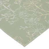Rustieke madeliefjes op Sage Green, botanische lux Tafelkleed (Gekanteld)