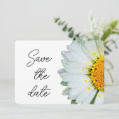 Rustieke Madeliefjes Zomer Bruiloft Sla de datum v Save The Date (Staand voorkant)