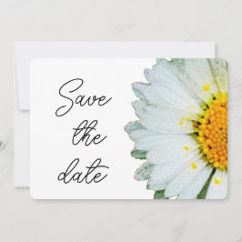 Rustieke Madeliefjes Zomer Bruiloft Sla de datum v Save The Date