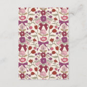 Rustieke Magenta Bogen en Bloemen Trouwdetails Informatiekaartje (Achterkant)