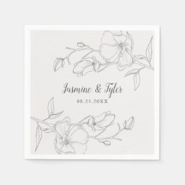 Rustieke Magnolia Bloemen Zomer Huwelijk Servet