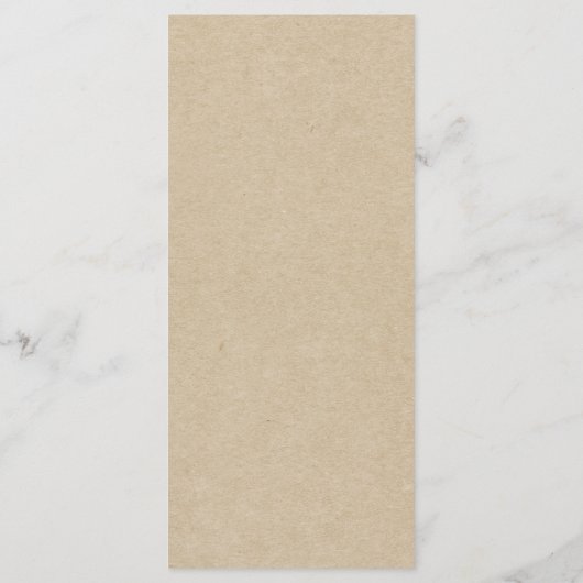 Rustieke magnolia bloemenwitte blush menu (Achterkant)