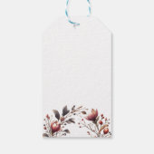 Rustieke Magnolia Koper Bow Krans Cadeaulabel (Achterkant)