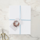 Rustieke Magnolia Koperen Boog Krans Cadeaulabel (Met Touw)