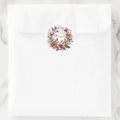 Rustieke Magnolia Koperen Boog Krans  Ronde Sticker (Tas)
