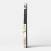 Rustieke Magnolia's Geschilderde Initialen Bloem B Case-Mate iPhone Case (Achterkant / Links)