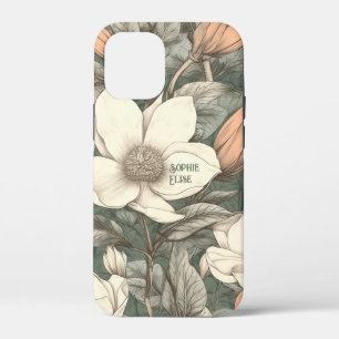 Rustieke Magnolia's Geschilderde Naam Bloem Botani Case-Mate iPhone Case