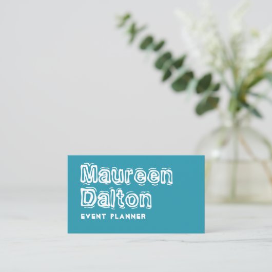 Rustieke Make Waves-typografie visitekaartje (Staand voorkant)