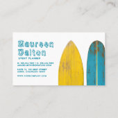 Rustieke Make Waves-typografie visitekaartje (Achterkant)