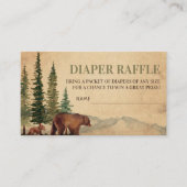 Rustieke Mama & Baby Beer Luier Raffle Informatiekaartje (Voorkant)