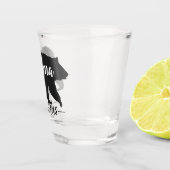 Rustieke Mama Beer Monogram Familienaam Shot Glas (Rechts)