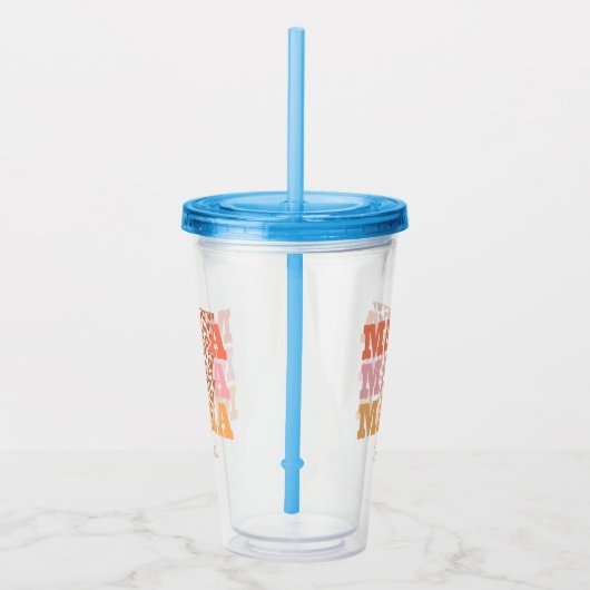 Rustieke "mama" herhaling acryl drinkbeker (Rechts)