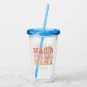 Rustieke "mama" herhaling acryl drinkbeker (Achterkant)