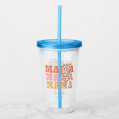 Rustieke "mama" herhaling acryl drinkbeker (Voorkant)