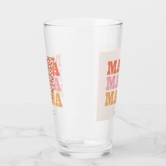 Rustieke "mama" herhaling glas (Links)