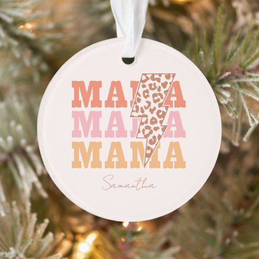 Rustieke "mama" herhaling ornament (Boom)