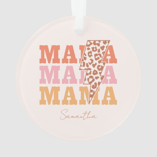 Rustieke "mama" herhaling ornament (achterkant)