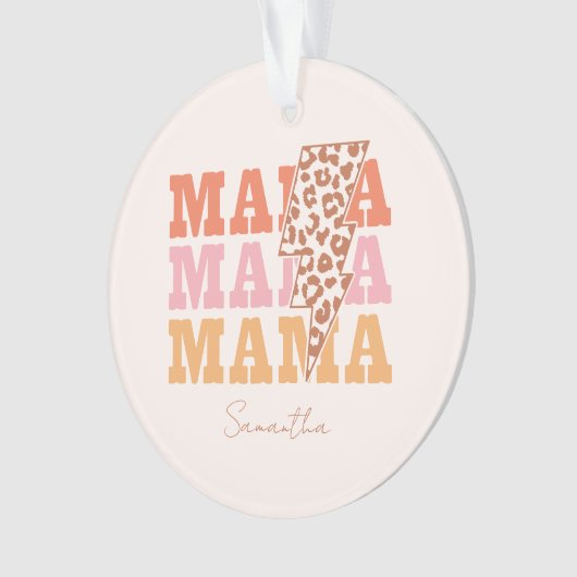 Rustieke "mama" herhaling ornament (voorkant)